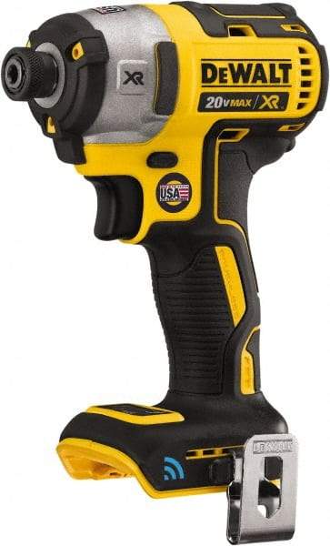 DeWALT - 20 Volt, 1/4" Drive, 152 Ft/Lb Torque, Cordless Impact Driver - Pistol Grip Handle, 3250 RPM, Bare Tool - All Tool & Supply