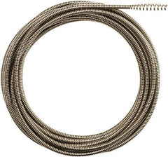 Milwaukee Tool - 1/4" x 25' Drain Cleaning Machine Cable - Inner Core Bulb Auger, 1-1/4" to 2-1/2" Pipe, Use with Milwaukee Drain Cleaning Tools - All Tool & Supply