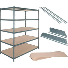 Value Collection - 72" Wide, 36 High, Open Shelving Accessory/Component - Particle Board, Use with Boltless Storage Rack - All Tool & Supply