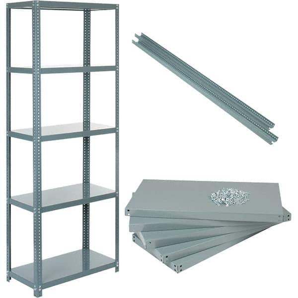 Value Collection - 36" Wide, 1-15/16 High, Open Shelving Accessory/Component - 14 Gauge Steel, Powder Coat Finish, Use with High Capacity Storage Racks - All Tool & Supply