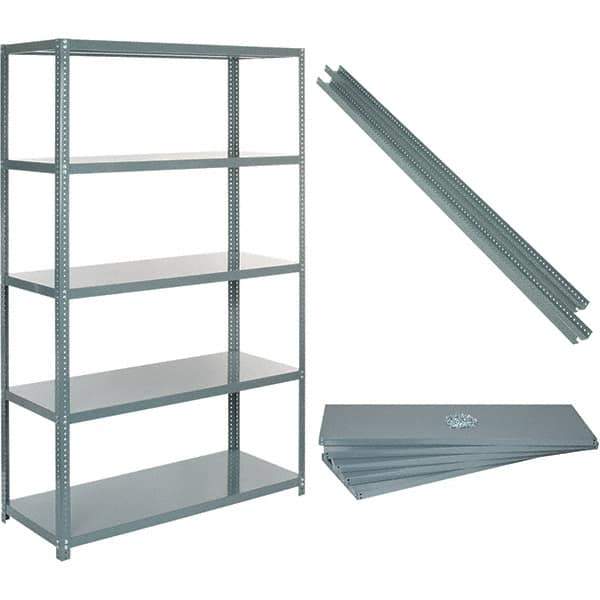 Value Collection - 72" Wide, 1-15/16 High, Open Shelving Accessory/Component - 14 Gauge Steel, Powder Coat Finish, Use with High Capacity Storage Racks - All Tool & Supply