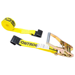 US Cargo Control - Slings & Tiedowns (Load-Rated); Type: Ratchet Tie Down ; Length (Feet): 12 ; Basket Capacity (Lb.): 3333 ; Material: Polyester ; Color: Yellow - Exact Industrial Supply