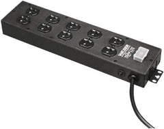 Tripp-Lite - 8 Outlets, 120 VAC15 Amps, 15' Cord, Power Outlet Strip - Keyhole, Tab Mount, 5-15 NEMA Configuration, 17-1/2" Strip - All Tool & Supply