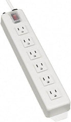 Tripp-Lite - 6 Outlets, 120 VAC15 Amps, 6' Cord, Power Outlet Strip - Keyhole, Tab Mount, 5-15 NEMA Configuration, 13-3/4" Strip - All Tool & Supply