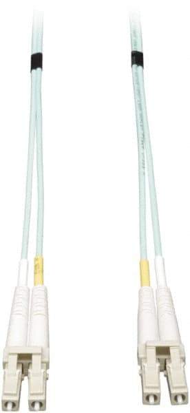 Tripp-Lite - 3' Long, LC/LC Head, Multimode Fiber Optic Cable - Aqua, Use with LAN - All Tool & Supply