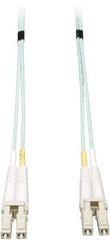 Tripp-Lite - 3' Long, LC/LC Head, Multimode Fiber Optic Cable - Aqua, Use with LAN - All Tool & Supply