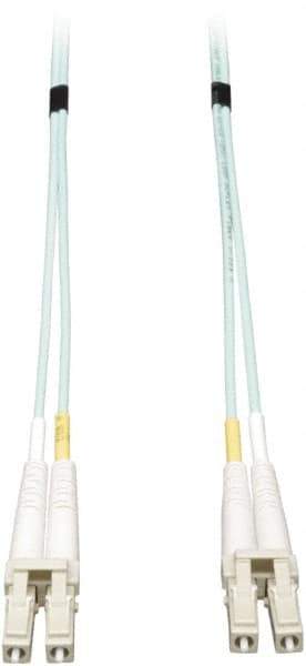 Tripp-Lite - 50' Long, LC/LC Head, Multimode Fiber Optic Cable - Aqua, Use with LAN - All Tool & Supply