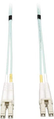 Tripp-Lite - 50' Long, LC/LC Head, Multimode Fiber Optic Cable - Aqua, Use with LAN - All Tool & Supply