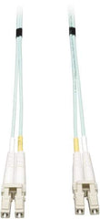 Tripp-Lite - 33' Long, LC/LC Head, Multimode Fiber Optic Cable - Aqua, Use with LAN - All Tool & Supply