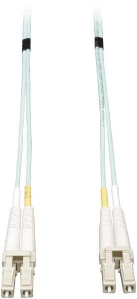 Tripp-Lite - 20' Long, LC/LC Head, Multimode Fiber Optic Cable - Aqua, Use with LAN - All Tool & Supply