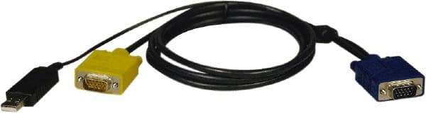 Tripp-Lite - 6' Long, HD15, HD15/USB A Computer Cable - Black, Male x Male x Male - All Tool & Supply