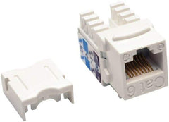 Tripp-Lite - Punch Down Keystone Jack - RJ45 Connector, White, Use with Cat5e Cable - All Tool & Supply