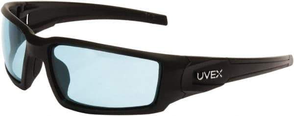 Uvex - SCT-Blue Lenses, Framed Safety Glasses - Anti-Fog, Black Polycarbonate Frame, Size Universal, Wrap Around - All Tool & Supply