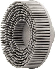 Value Collection - 3" 120 Grit Ceramic Straight Disc Brush - Threaded Hole Connector, 5/8" Trim Length, 1/4-20 Threaded Arbor Hole - All Tool & Supply