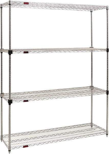 Eagle MHC - 4 Shelf Eagle MHC Wire Shelving - Starter Unit - 72" Wide x 24" Deep x 74" High, - All Tool & Supply