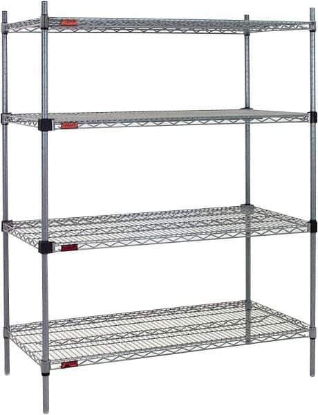 Eagle MHC - 4 Shelf Eagle MHC Wire Shelving - Starter Unit - 48" Wide x 24" Deep x 74" High, - All Tool & Supply