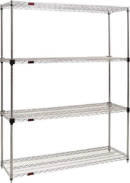 Eagle MHC - 4 Shelf Eagle MHC Wire Shelving - Starter Unit - 36" Wide x 24" Deep x 74" High, - All Tool & Supply