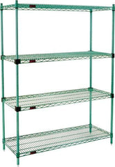 Eagle MHC - 4 Shelf Eagle MHC Wire Shelving - Starter Unit - 72" Wide x 18" Deep x 74" High, - All Tool & Supply