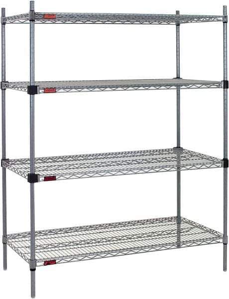 Eagle MHC - 4 Shelf Eagle MHC Wire Shelving - Starter Unit - 72" Wide x 18" Deep x 74" High, - All Tool & Supply