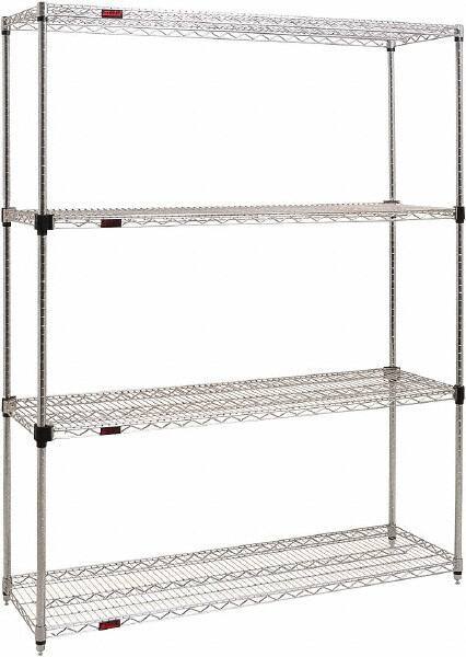 Eagle MHC - 4 Shelf Eagle MHC Wire Shelving - Starter Unit - 60" Wide x 18" Deep x 74" High, - All Tool & Supply