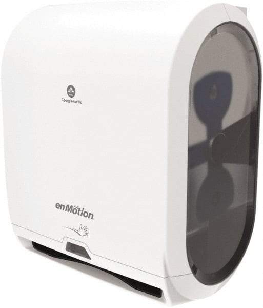 Georgia Pacific - Hands Free, Plastic Paper Towel Dispenser - 17.3" High x 14.7" Wide x 9-1/2" Deep, 1 Roll with Stub 10", White - All Tool & Supply