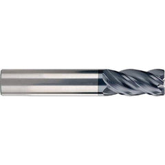 SGS - 1/2", 4 Flute, Single End, Solid Carbide, 0.03" Corner Radius End Mill - 5" OAL, 38° Helix, 1" LOC, Right Hand Cut - All Tool & Supply