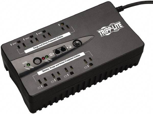 Tripp-Lite - 15 Amp, 550 VA, Flat Pack Mount Standby Backup Uninterruptible Power Supply - Backup 3-1/2 min with Full Load & 10 min with Half Load, 120 VAC Input & Output, 300 Watt Output, 1 Phases, 6 Outlets - All Tool & Supply