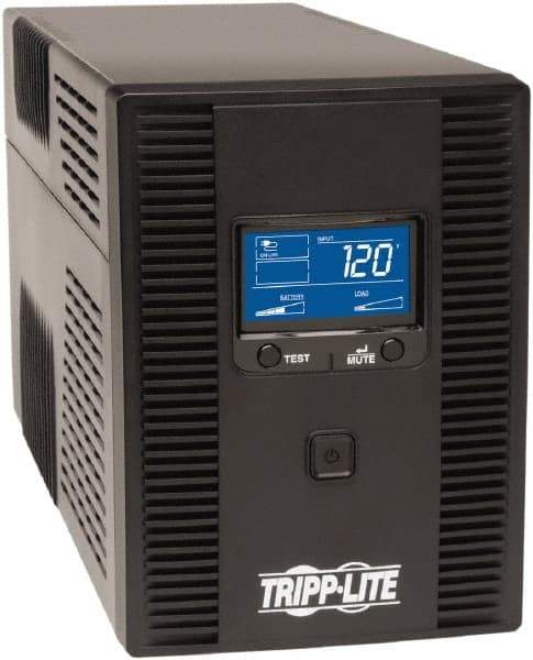 Tripp-Lite - 15 Amp, 1,300 VA, Tower Mount Line Interactive Backup Uninterruptible Power Supply - Backup 10 min with Full Load & 28 min with Half Load, 120 VAC Input & Output, 720 Watt Output, 1 Phases, 6 Outlets - All Tool & Supply