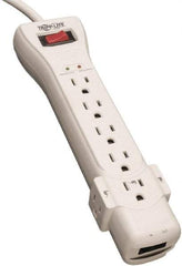 Tripp-Lite - 7 Outlets, 120 VAC15 Amps, 15' Cord, Power Outlet Strip - Floor, Keyhole Mount, 5-15 NEMA Configuration, 10.3" Strip - All Tool & Supply