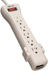 Tripp-Lite - 7 Outlets, 120 VAC15 Amps, 6' Cord, Power Outlet Strip - Floor, Keyhole Mount, 5-15 NEMA Configuration, 10.3" Strip - All Tool & Supply