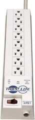 Tripp-Lite - 8 Outlets, 120 VAC15 Amps, 8' Cord, Power Outlet Strip - Floor, Keyhole Mount, 5-15 NEMA Configuration, 1-3/4" Strip - All Tool & Supply