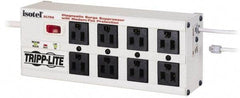 Tripp-Lite - 8 Outlets, 120 VAC15 Amps, 10' Cord, Power Outlet Strip - Floor, Keyhole Mount, 5-15 NEMA Configuration, 3-1/2" Strip - All Tool & Supply