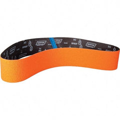 Norton - 4" Wide x 60" OAL, 120 Grit, Ceramic Abrasive Belt - Ceramic, Coated, Y Weighted Cloth Backing - All Tool & Supply