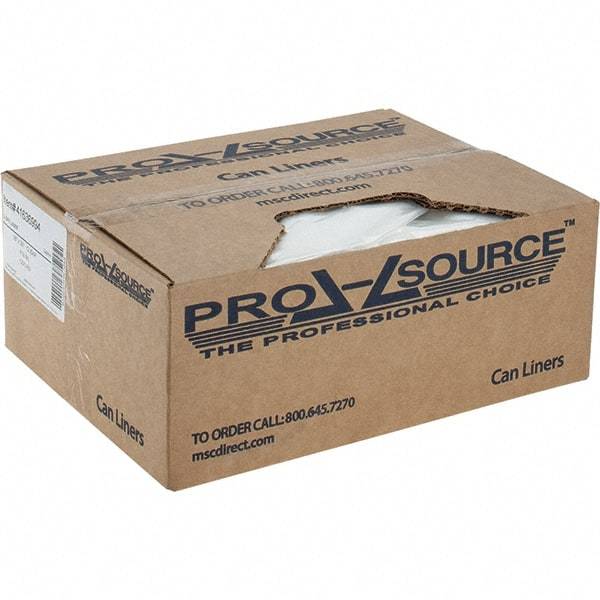 PRO-SOURCE - 24 Gal Capacity, Clear, Linear Low-Denstiy Polyethylene (LLDPE), Hazardous Waste Bag - 4 mil Thick x 18" Wide x 30" High, Flat Pack - All Tool & Supply