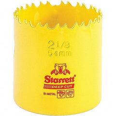 Starrett - 2-1/8" Diam, 2" Cutting Depth, Hole Saw - High Speed Steel Saw, Toothed Edge - All Tool & Supply