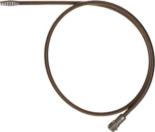 Milwaukee Tool - 0.3333" x 4' Drain Cleaning Machine Cable - Bulb Auger, 2" to 4" Pipe, Use with Milwaukee Urinal Augers - All Tool & Supply