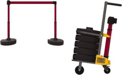 Banner Stakes - 42-1/2" High Plastic Pedestrian Barrier - 15' Long Rope - All Tool & Supply