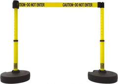 Banner Stakes - 42" High Plastic Pedestrian Barrier - 15' Long Rope - All Tool & Supply