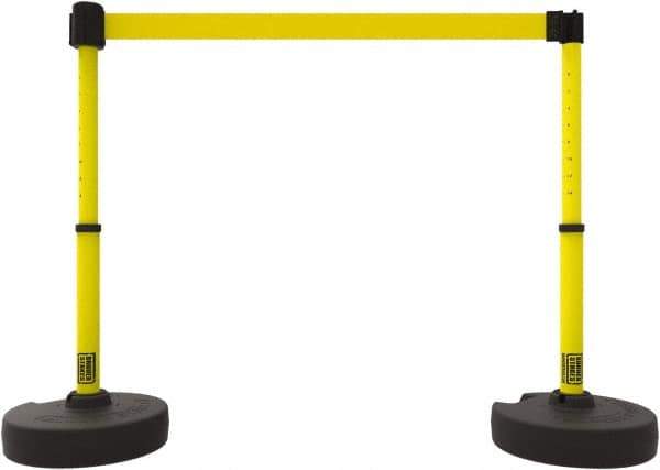 Banner Stakes - 42" High Plastic Pedestrian Barrier - 15' Long Rope - All Tool & Supply