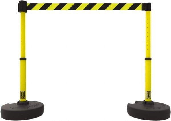 Banner Stakes - 42" High Plastic Pedestrian Barrier - 15' Long Rope - All Tool & Supply