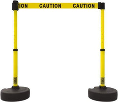 Banner Stakes - 42" High Plastic Pedestrian Barrier - 15' Long Rope - All Tool & Supply