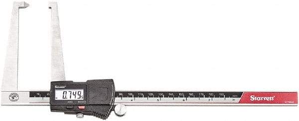 Starrett - 0 to 6" Range 0.0005" Resolution, Electronic Caliper - Stainless Steel with 1-1/2" Stainless Steel Jaws - All Tool & Supply