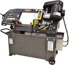 Dake - 9 x 12" Max Capacity, Manual Step Pulley Horizontal Bandsaw - 98 to 328 SFPM Blade Speed, 110 Volts, 45°, 1 hp, 1 Phase - All Tool & Supply