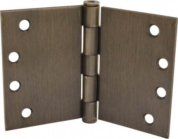 Hager - 6" Wide x 4" High Square Corner Residential Hinge - Square Edge, Steel, Oil Rubbed Bronze Finish - All Tool & Supply