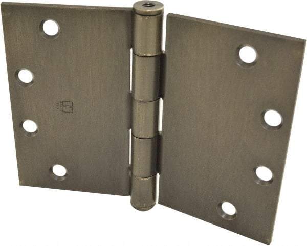 Hager - 6" Wide x 4-1/2" High Square Corner Residential Hinge - Square Edge, Steel, Oil Rubbed Bronze Finish - All Tool & Supply