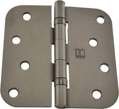 Hager - 4" Wide x 4" High 5/8 Radius Residential Hinge - Round Edge, Steel, Bronze Finish - All Tool & Supply