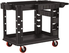 Suncast - 500 Lb Capacity, 26-1/2" Wide x 47-1/16" Long x 34-13/16" High Standard Utility Cart - 2 Shelf, Structural Foam, 4 Swivel Casters - All Tool & Supply