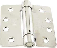 Hager - 4" Wide x 4" High Standard Weight Ball Bearing Residential Hinge - Round Edge, Steel, Bright Chrome Finish - All Tool & Supply