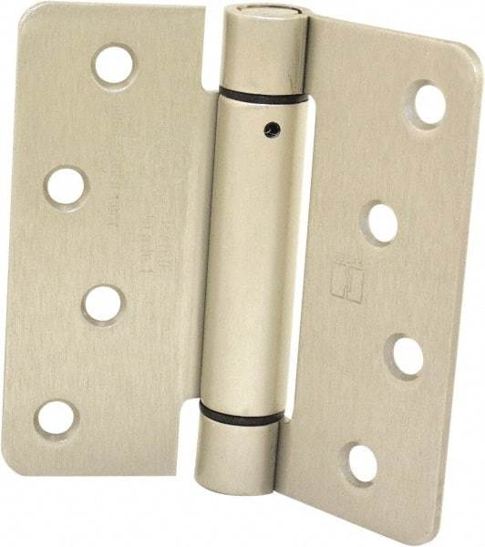 Hager - 4" Wide x 4" High Special Residential Residential Hinge - Round Edge, Steel, Satin Nickel Finish - All Tool & Supply