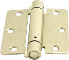 Hager - 3-1/2" Wide x 3-1/2" High Special Residential Residential Hinge - Round Edge, Steel, Satin Nickel Finish - All Tool & Supply